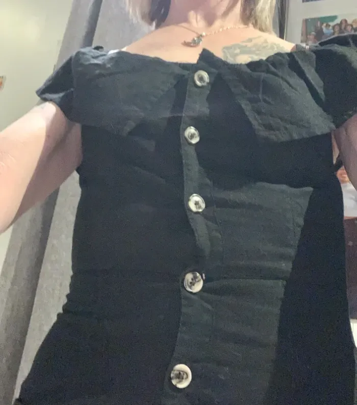 Robe à volant noir Tally Weidj taille S - photo numéro 2