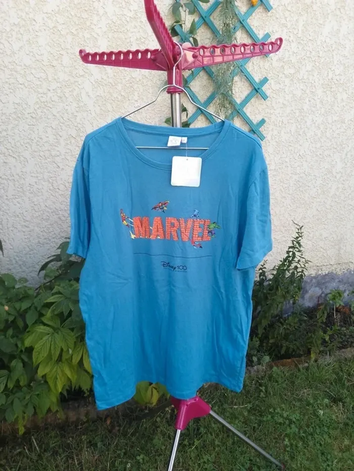 Tee-shirt 100 ans disney marvel taille xl 100% coton - photo numéro 2