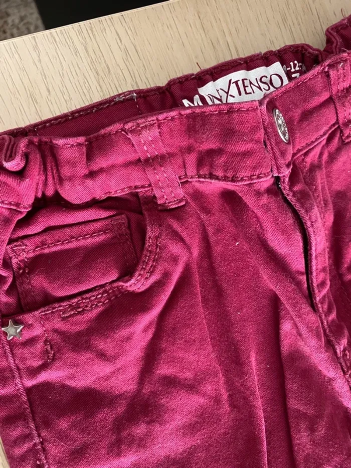 Pantalon jean slim étoile bordeaux in extenso 7 Pantacourt ans legging bleu - photo numéro 3