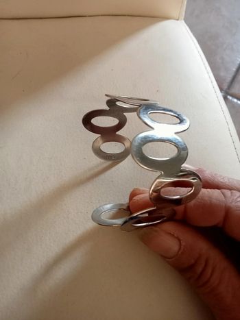 Bracelet manchette en acier