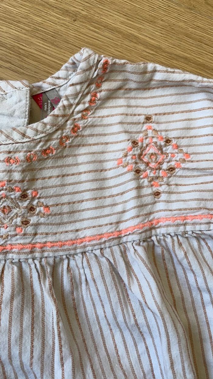 Ensemble chemisier blouse orchestra et legging paillette petit bateau 12 mois - photo numéro 4