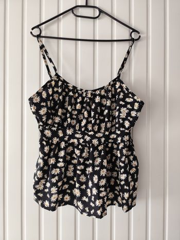 Top péplum, débardeur, à fleurs, taille M, neuf 🪷