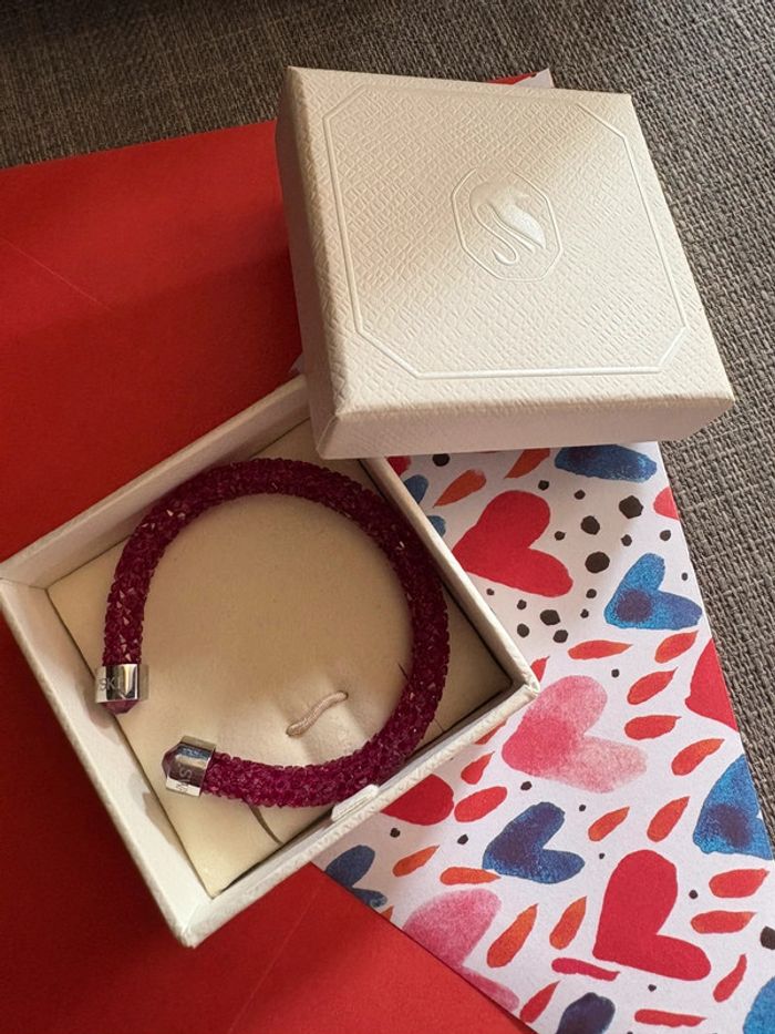 Bracelet Swarovski stardust rose fushia