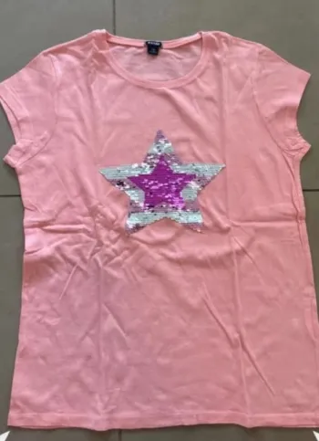 T-shirt a sequins réversible enfant fille taille 12 ans Kiabi