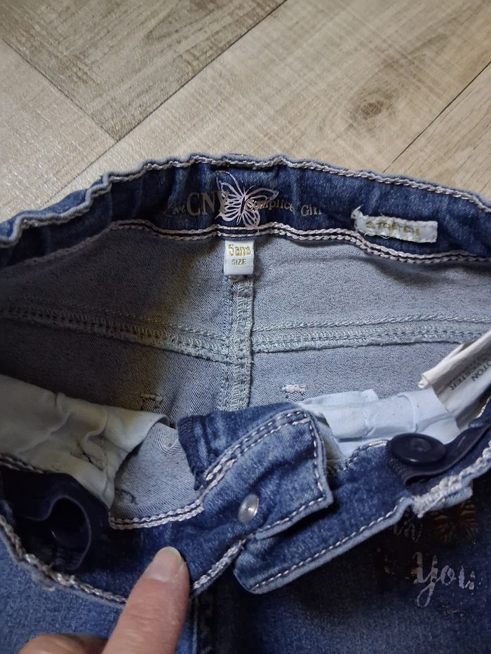 Jean slim fille bleu 5 ans - photo numéro 4