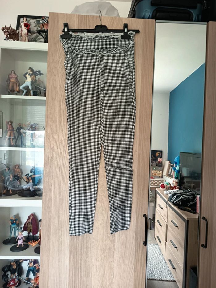 Pantalon pied de poule noir et blanc shein - Taille S 36 - photo numéro 2