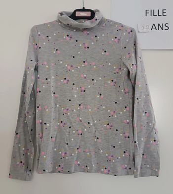 T-shirt ml col roulé 8/10 ans