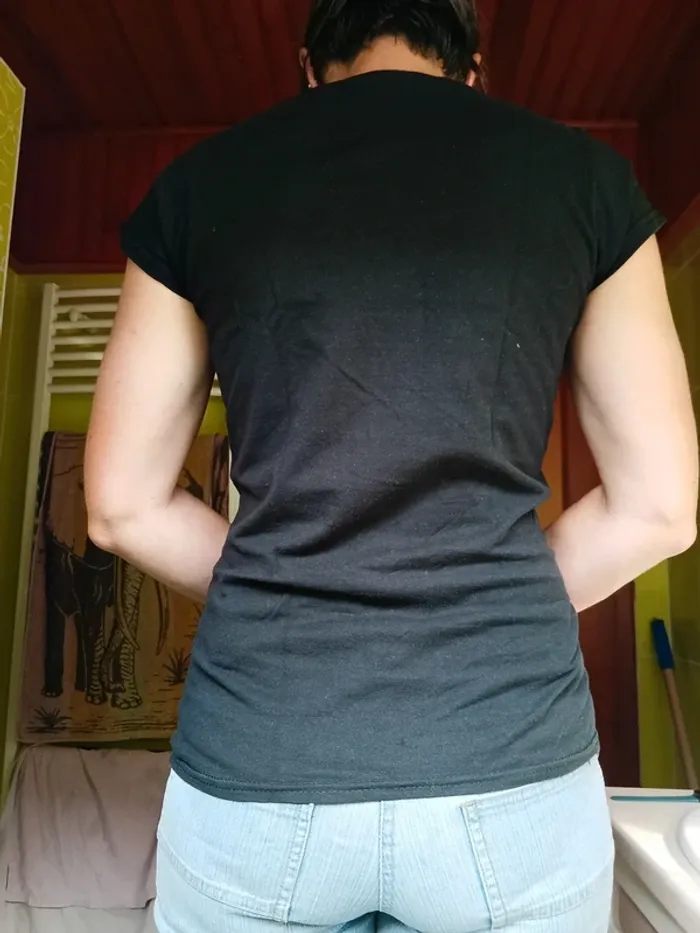 T-shirt femme noir Je ne râle pas je m'exprime ! - photo numéro 5