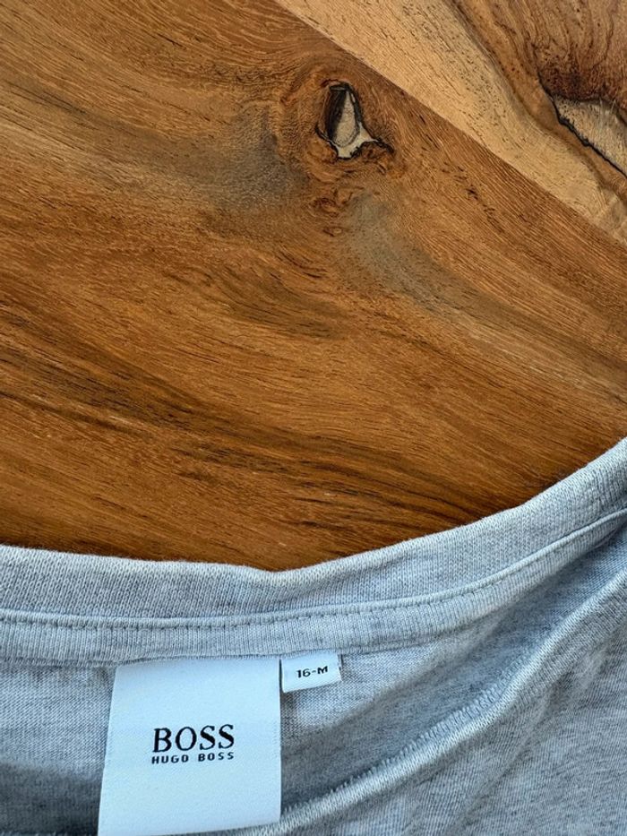 T-shirt ML Boss gris 16 ans - photo numéro 3