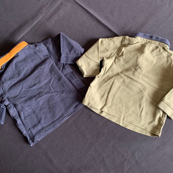 Lot 2 polos Jumeaux 9 mois kaki & marine neufs TAO - photo numéro 6