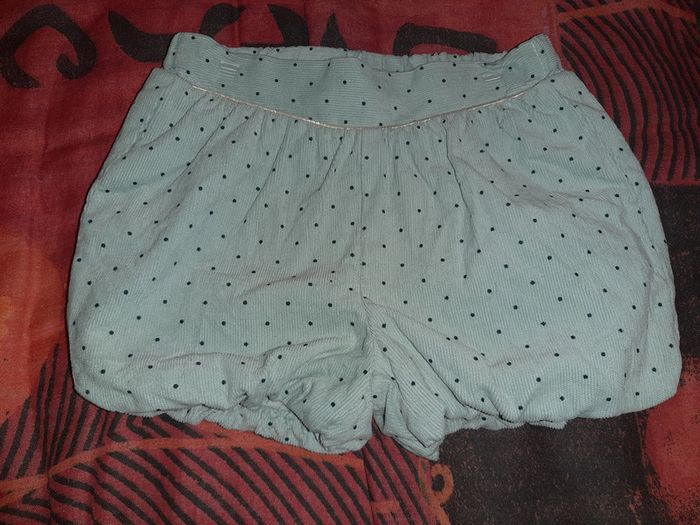 Short boule vert à pois+legging noir 12mois - photo numéro 2