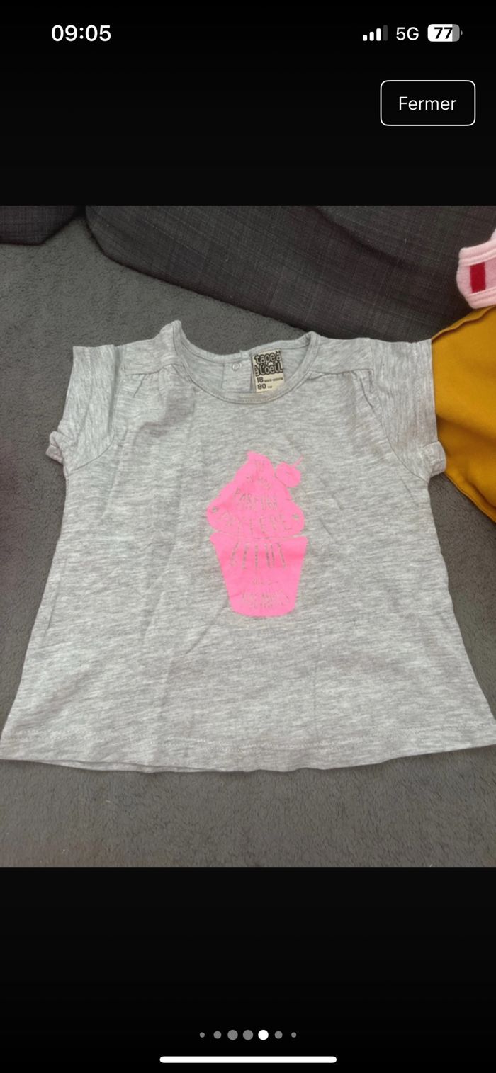 Hauts et shorts bébé fille 18mois - photo numéro 2