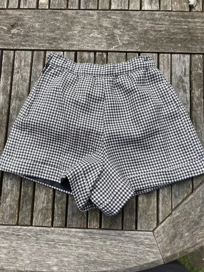 Short vintage Cyrillus pied-de-poule, taille 6 ans - photo numéro 2