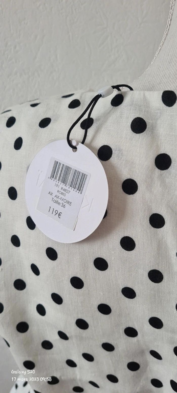 Robe midi à pois, 100% lin, kookai, taille 36 - photo numéro 9