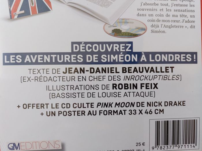 Livre "Les aventures de Siméon à Londres" + CD "Pink Moon" de Nick Drake - photo numéro 3