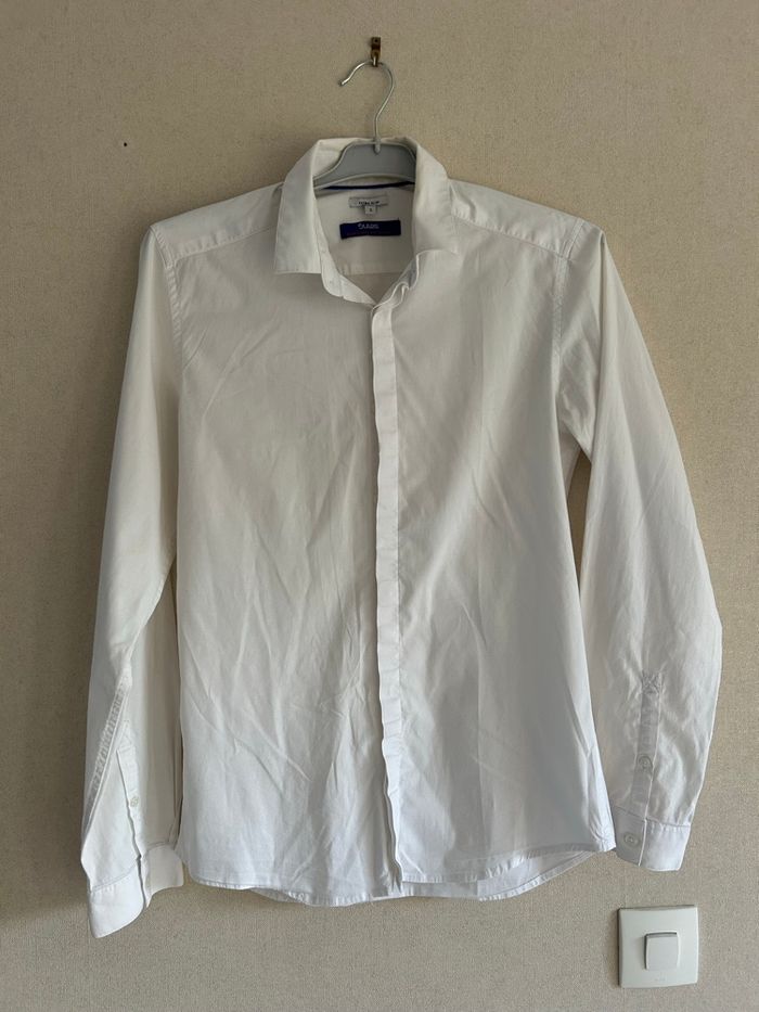 Chemise blanche Jules Extra Slim homme S (40 x 68 cm)