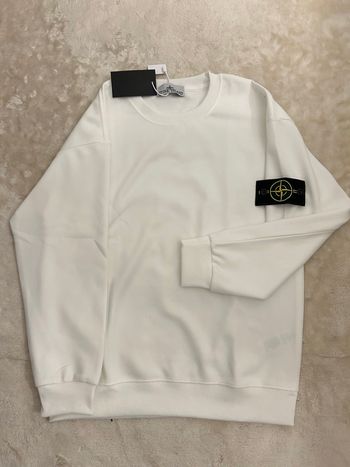 Pull stone island blanc 