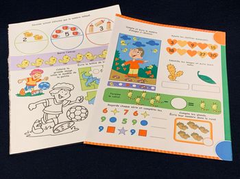 Feuilles avec pages d'activités A4