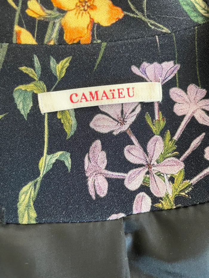 Veste marine fleuri Camaïeu - photo numéro 5