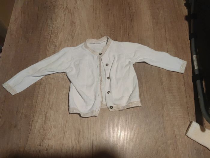 Veste blanc et doré pailleté