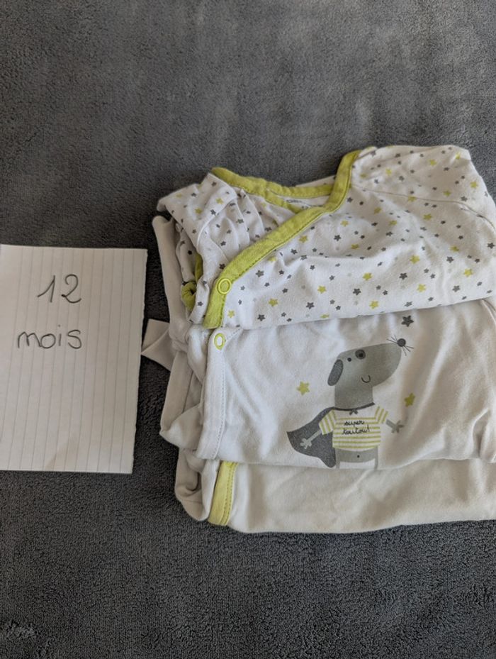 Lot de 3 bodies - 12 mois - Orchestra