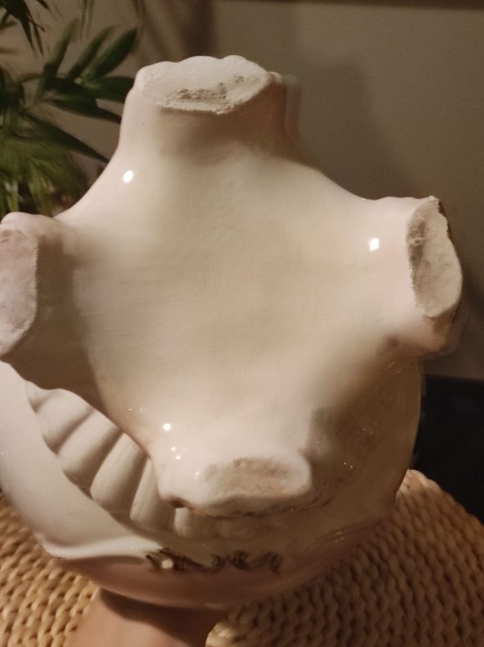Ancien vase amphore rose - photo numéro 4