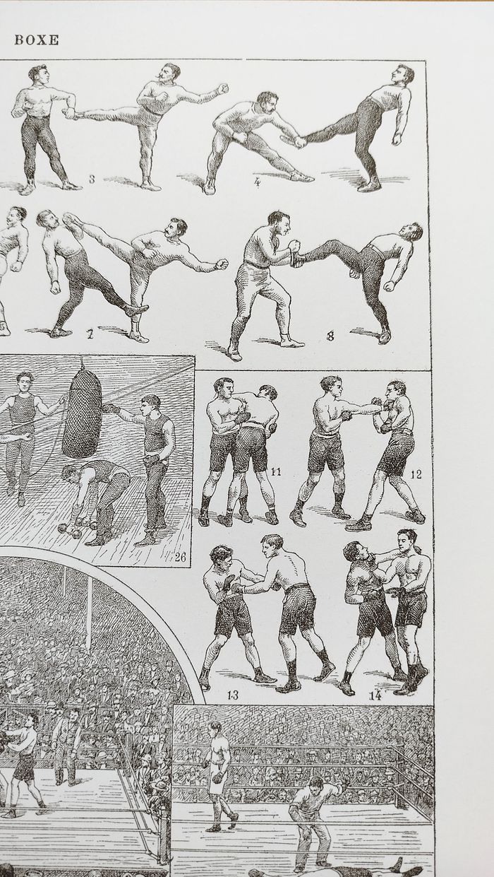 🥊Affiche sur la boxe, d'après une lithographie de 1922 - photo numéro 3