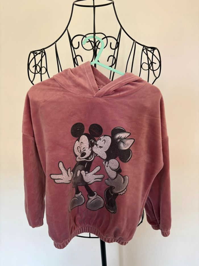 Pull rose 4 ans – dessin Minnie & Mickey