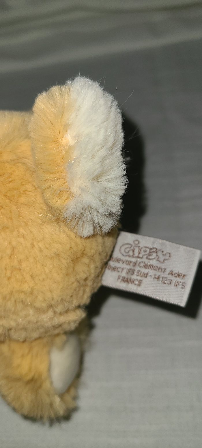 DOUDOU PELUCHE GIPSY LAPIN BEIGE BLANC - photo numéro 2