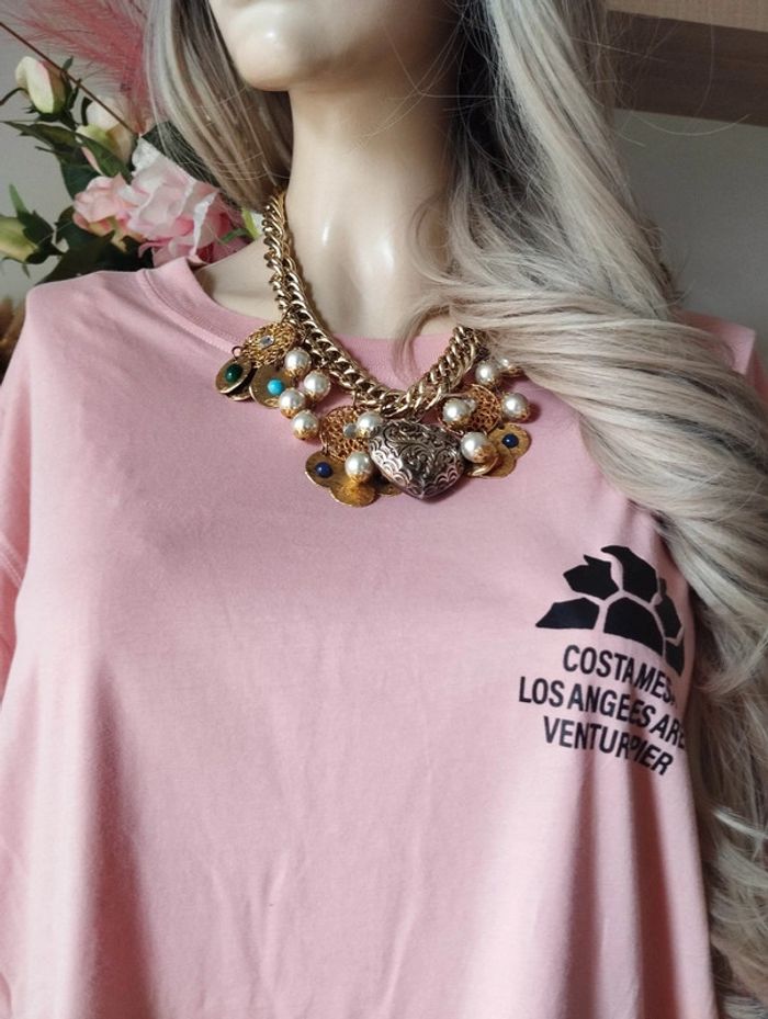 🥥Tee-Shirt Unisexe Rose Pastel H&M Taille XL🥥 - photo numéro 3