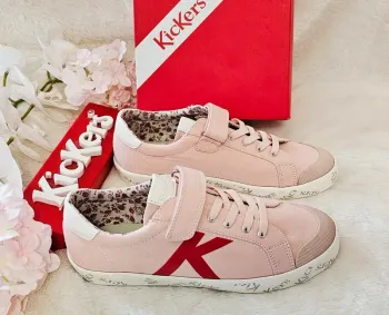 Baskets Sneakers Tennis Scratch Élastique Kickers T38