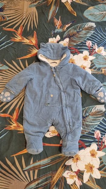 Combinaison hiver ourson 6 mois 68cm
