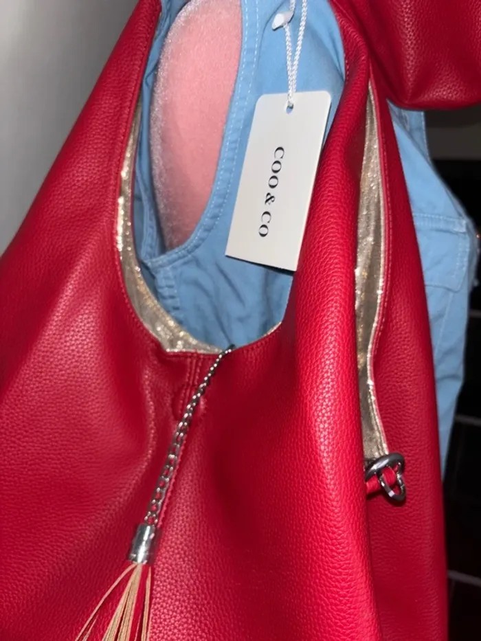 Magnifique Sac à main ou bandoulière réversible et pochette assorti - photo numéro 2