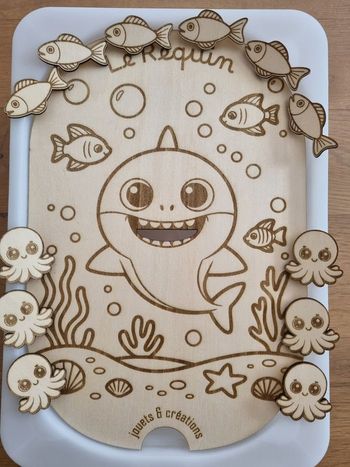 Petit insert pour bac Trofast ikea " Requin " avec jetons 