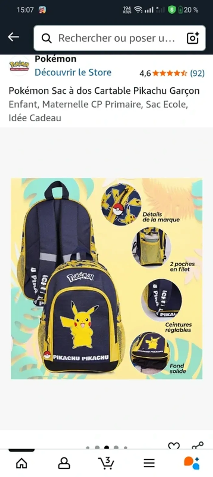 Sac à dos Pikachu - photo numéro 18