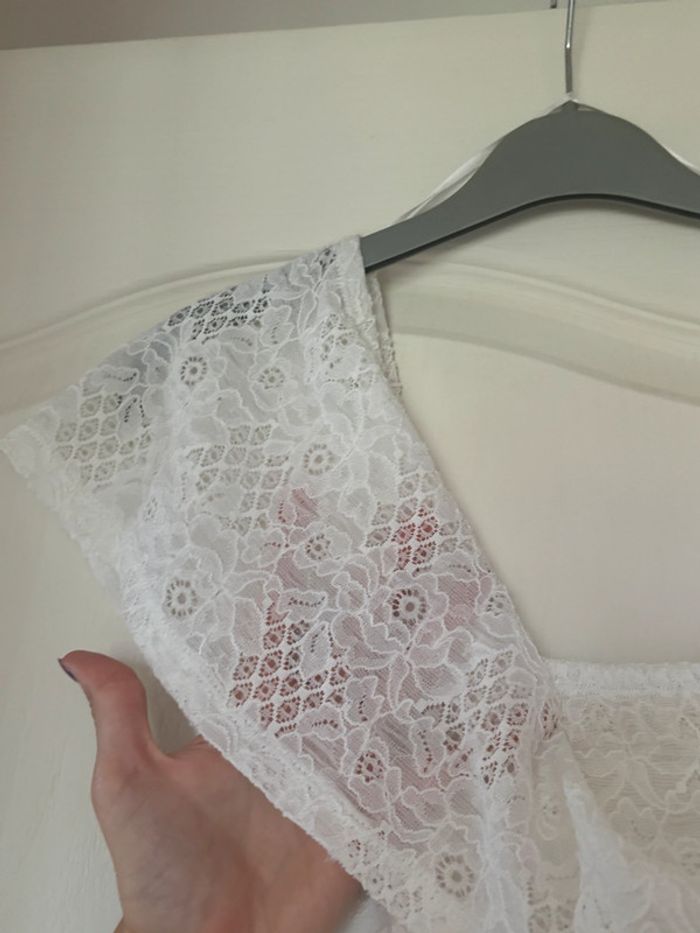Body blanc en dentelle • Jennyfer • Taille M - photo numéro 2