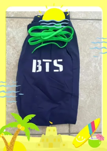 Pantalon court BTS bleu S 36