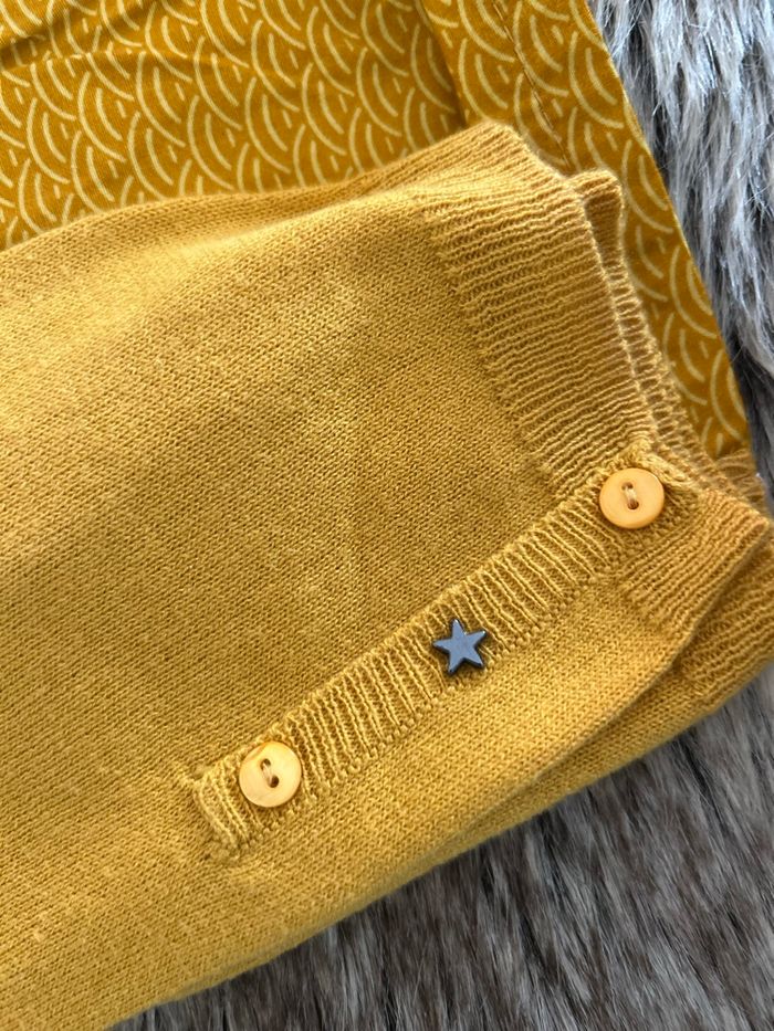Pull fin jaune moutarde