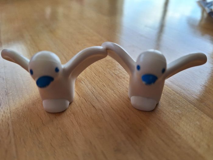Lot de 2 oiseaux blancs mouettes playmobil 123 junior