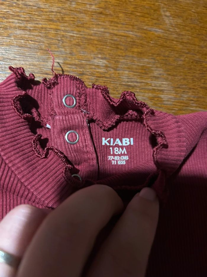 T-shirt manche longue bordeaux - photo numéro 2