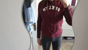 Sweat à capuche bordeaux femme
