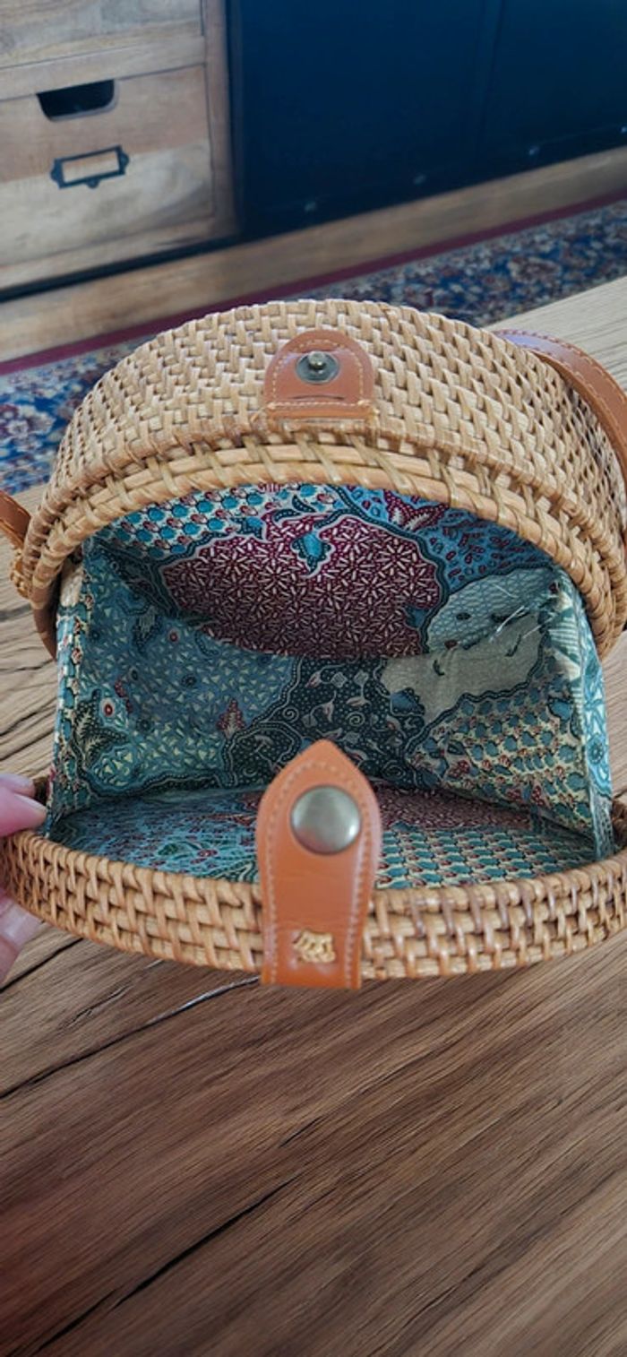 Sac rond en rotin - photo numéro 2