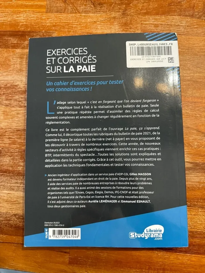Livre exercice et corrigé sur la paie, édition 2021 - photo numéro 3