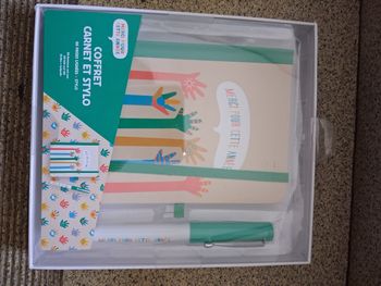 Coffret carnet et stylo merci pour cette annee