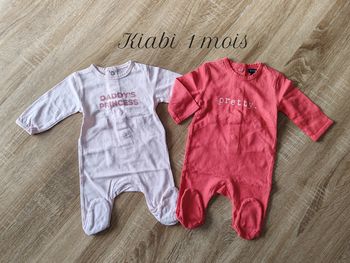 Lot pyjama léger 1 pièce Kiabi 1 mois