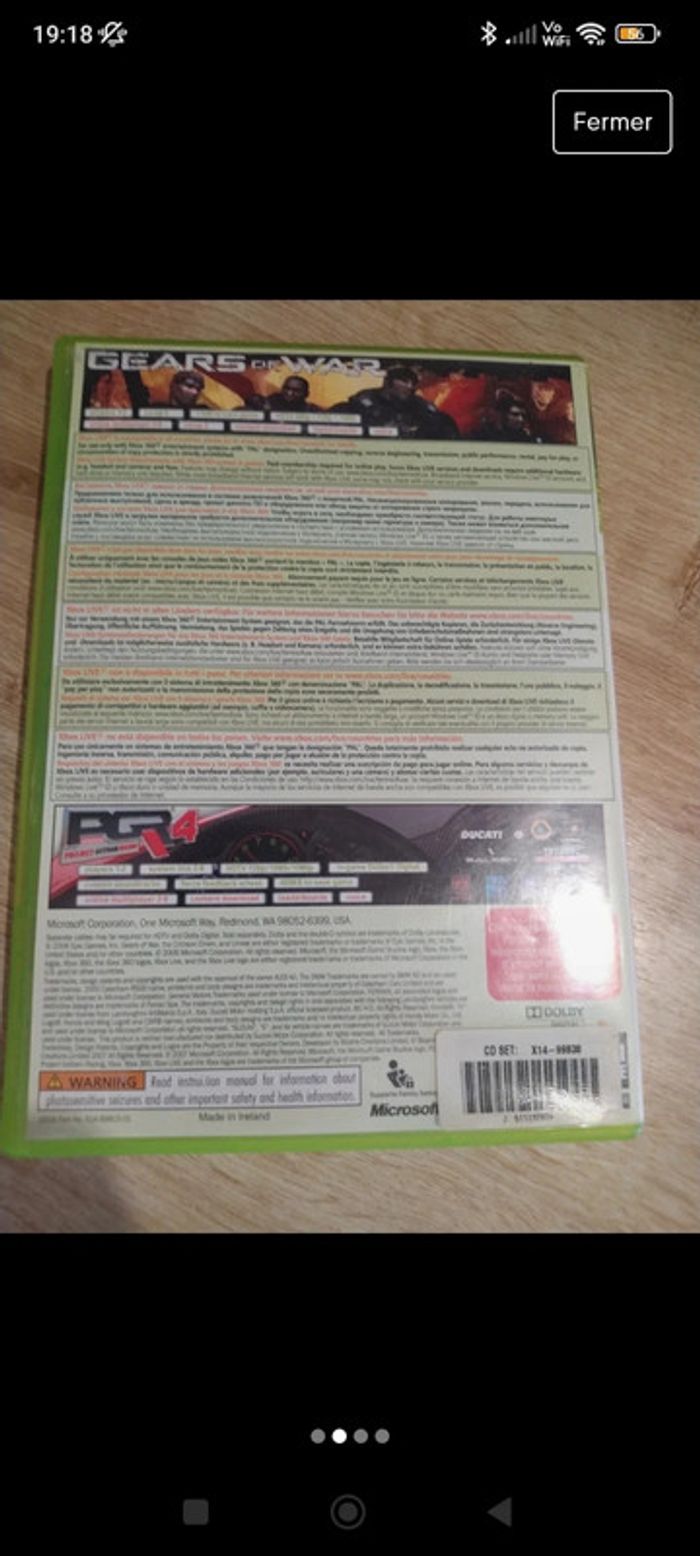 Gears of Wars/ project Gotham racing 4 xbox 360 - photo numéro 2