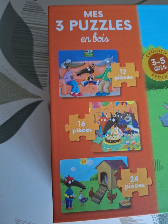 Lot jeux enfant dès 3 ans : puzzle bois (p'tit loup) et jeux peppa pig - photo numéro 3