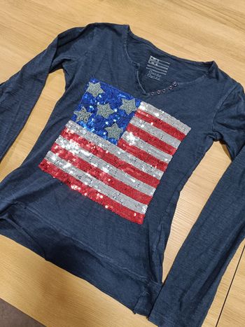 T-shirt manche longue marine - cache cache -