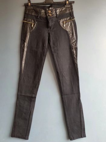Pantalon noir bi-matière