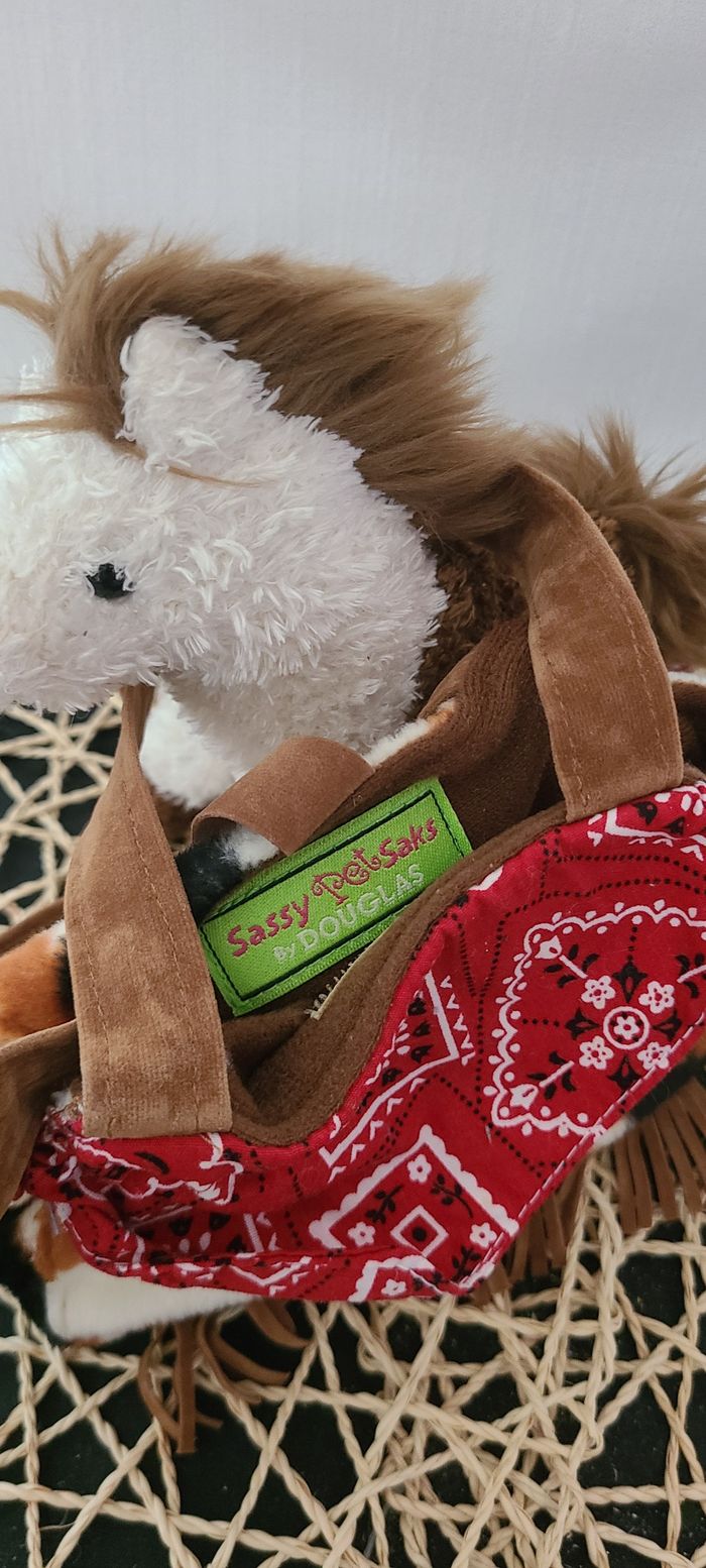DOUGLAS - Sac à motif cowboy et cheval en peluche - photo numéro 5
